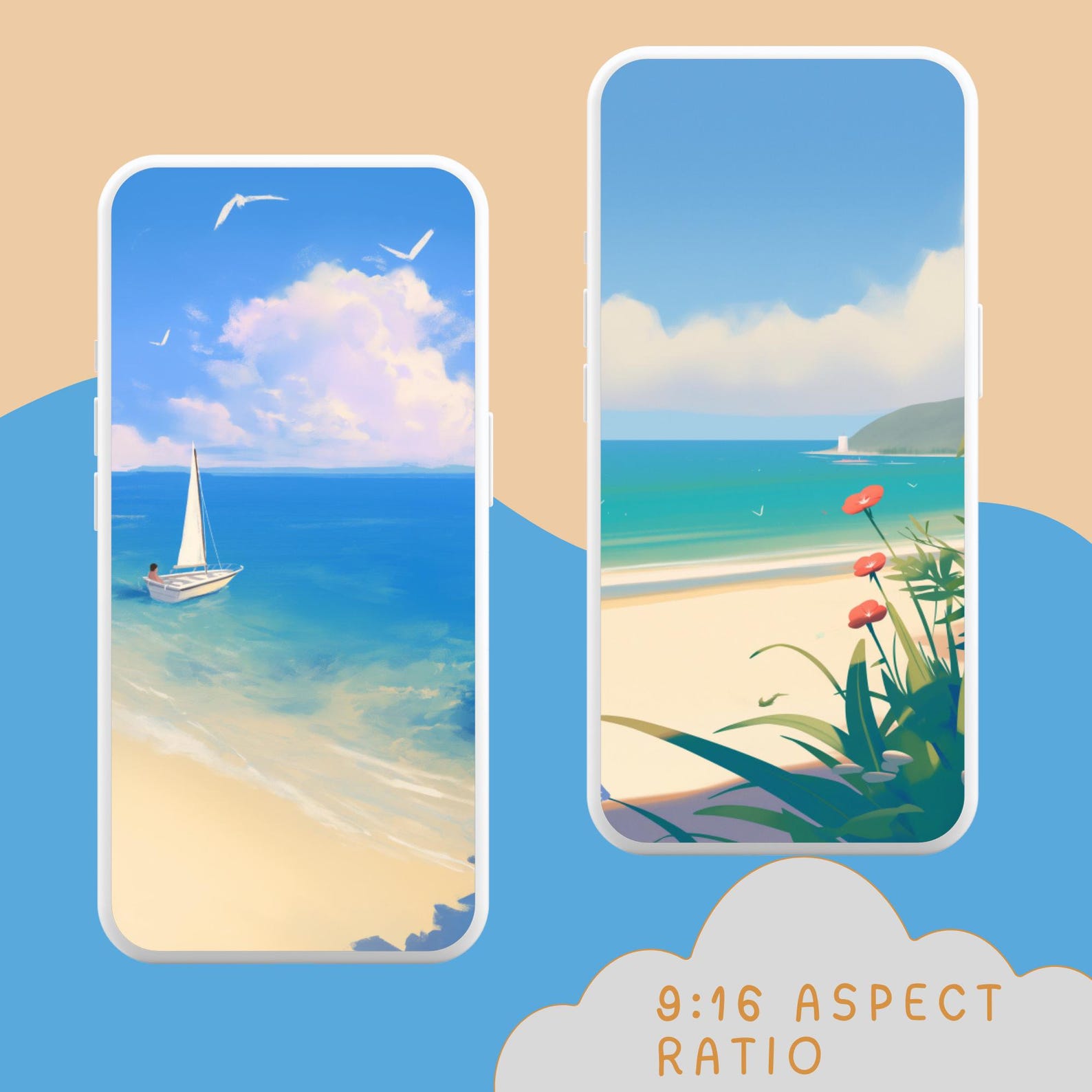 Summer Beach Wallpaper, Dream Vacation Desktop Background, Cozy Phone