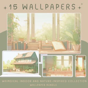 Anime-Inspired Desktop Wallpaper: Cozy Lofi Plants 4K (Digital Download)