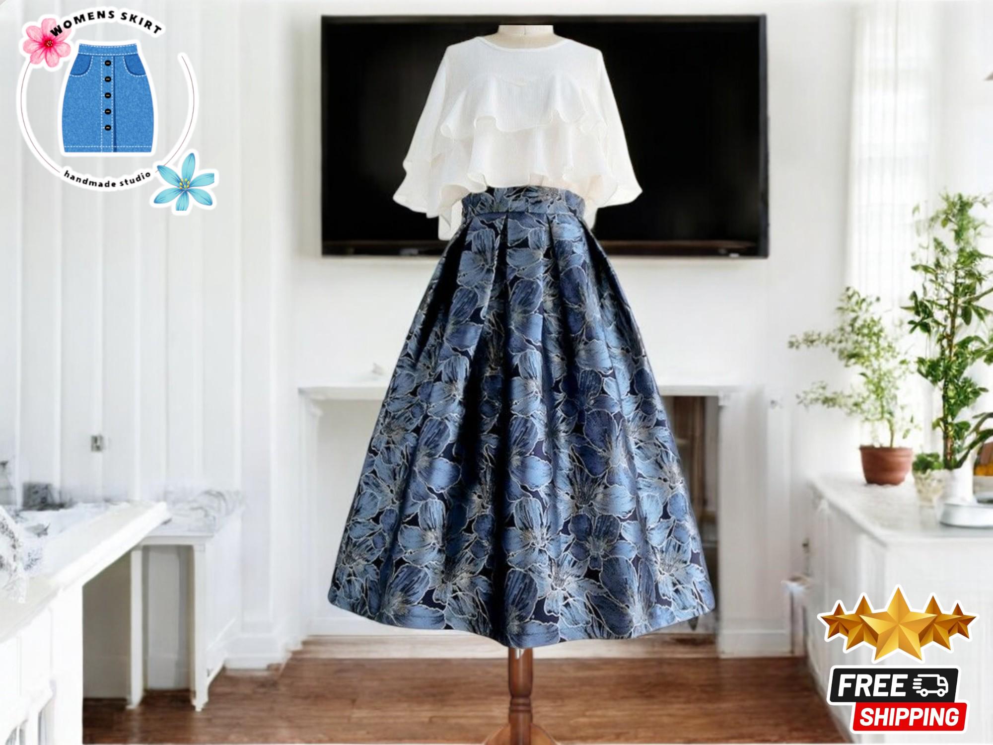 ★overdue flair★ JACQUARD SKIRT BELT_NAVY JACQUARD SKIRT BELT_NAVY - overdueflair