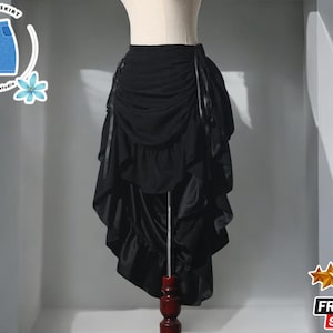 Gonna Lunga Rinascimentale Vintage - Gotica Steampunk Con Volant, Vita Alta, Per Costumi Halloween E Festival
