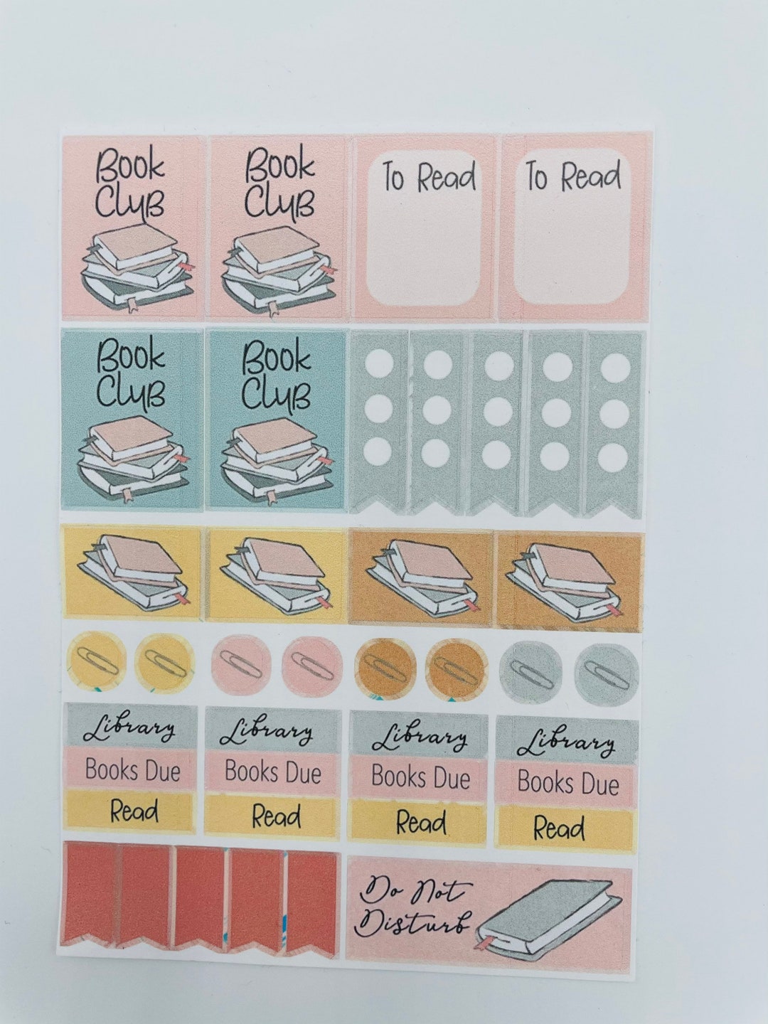 Planner Stickers Reading Book Club Die Cut Weatherproof Sheet - Etsy UK