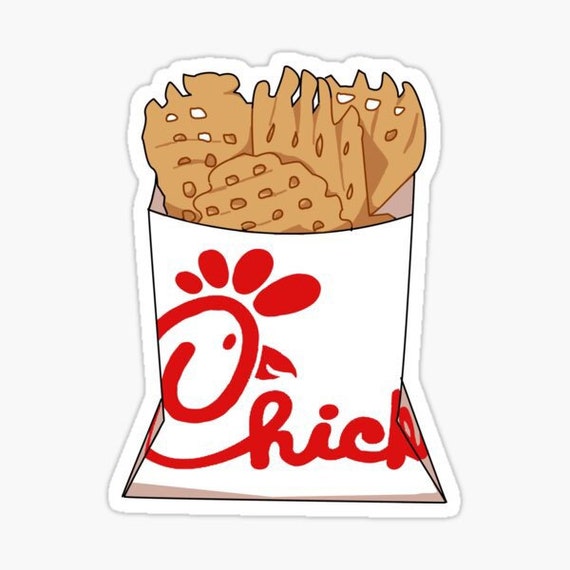 Chick Fil A French Fries Die Cut Vinyl Sticker Fun Eating | Etsy UK