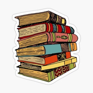May include: A stack of colorful, vintage-style books with different patterns and designs. The books are stacked on top of each other, with the top book being the largest and the bottom book being the smallest.