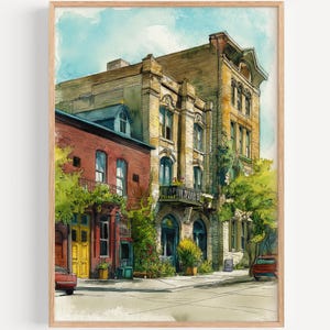 Savannah Aquarell - USA Wand Kunst Druck, US Reise Poster, Georgia Reise Dekor, Geschenkidee, Illustration, Haus Dekor
