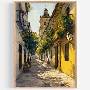 Cordoba Watercolor Painting - Wall Art Print, Spain Travel Poster, Spain Travel Print, Travel Decor, Gift Idea, Illustration, Home Decor
