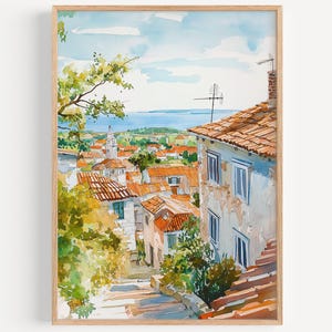 Pula Aquarellmalerei- Wand-Kunstdruck, Pula-Reise-Plakat, Kroatien-Reise-Druck, Reise-Dekor, Reise-Geschenkidee, Illustration, Wohndekor