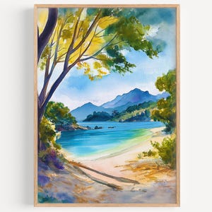 Komodo National Park Watercolor Painting - Wall Art Print, Poster, Travel Print, Travel Decor, Travel Gift Idea, Illustration, Home Decor