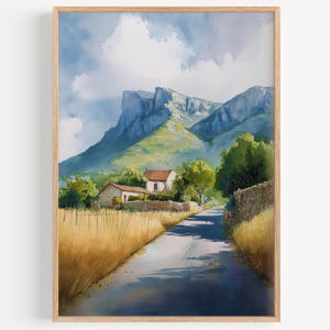 Table Mountain Watercolor Painting - Wall Art Print, Travel Poster, Africa Travel Print, Travel Decor, Gift Idea, Illustration, Home Decor