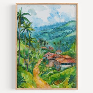 Ella Watercolor Painting- Wall Art Print, Sri Lanka Poster, Sri Lanka Travel Print, Travel Decor, Travel Gift Idea, Illustration, Home Decor