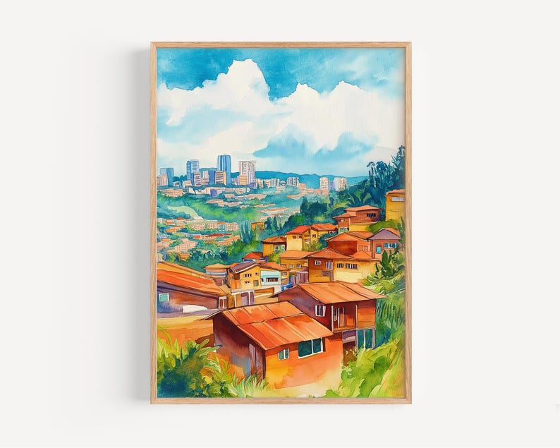 Java House Paintings Rwanda Kigali Watercolor Painting- Wall Art Print, Africa Poster, Rwanda ...