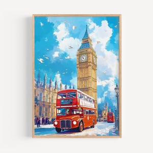 London Watercolor Painting - London Wall Art, England Travel Print, UK Poster, Travel Decor, Birthday/Wedding Present, Christmas Present