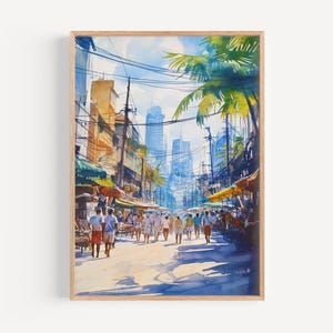 Manila Watercolor Painting - Wall Art Print, Philippines Poster, Philippines Travel Print, Travel Decor, Gift Idea, Illustration, Home Decor