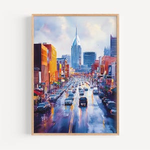 Nashville Watercolor Painting - Wall Art Print, USA Poster, Travel Print, Travel Decor, Gift Idea, Illustration, Home Decor, Tennessee Art