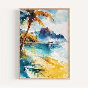 Galapagos Islands Watercolor Print- Wall Art Print, Ecuador Poster, Travel Print, Travel Decor, Gift Idea, Illustration, Home Decor, Artwork