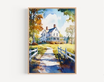 Nashville Aquarell - Wand Kunst Druck, USA Poster, Reise Dekor, Geschenk Idee, Illustration, Home Decor, Tennessee Kunst