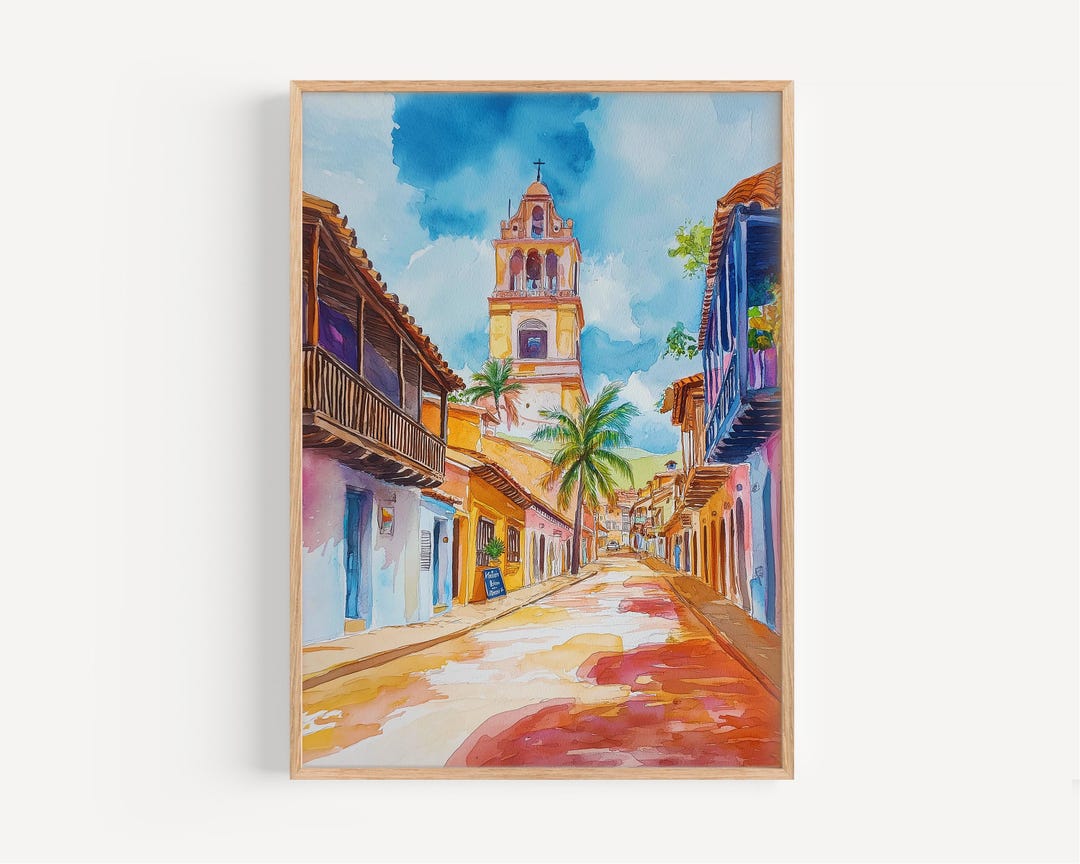 Cartagena Watercolor Painting Cartagena Wall Art Travel Print cartagena-watercolor-painting-cartagena-wall-art-travel-print
