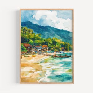 Koh Lanta Aquarell Malerei - Koh Lanta Wand Kunst, Thailand Reise Druck, Poster, Reise-Dekor, Geburtstag/Hochzeitsgeschenk, Weihnachtsgeschenk