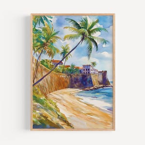 Puerto Rico Wall Art - Puerto Rico Watercolor Painting, USA Travel Decor, Poster, Travel Print, Birthday/Wedding Present, Christmas Present