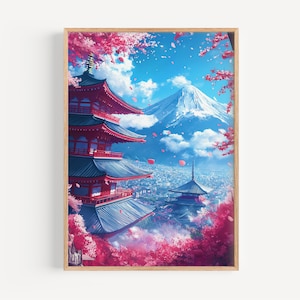 Tokyo Watercolor Painting - Tokyo Wall Art, Japan Travel Print, Japanese Poster, Travel Decor, Birthday/Wedding Present, Christmas Present