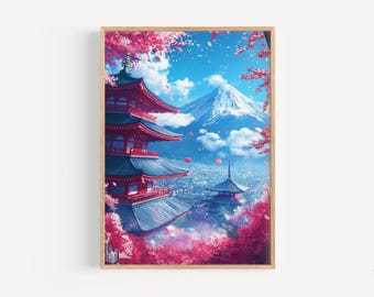 Tokyo Watercolor Painting - Tokyo Wall Art, Japan Travel Print, Japanese Poster, Travel Decor, Birthday/Wedding Present, Christmas Present