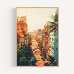 Aquarelle de Chennai - impression d'art mural, impression de voyage, impression de l'Inde, décoration de voyage, idée cadeau, illustration, décoration d'intérieur, oeuvre d'art indienne