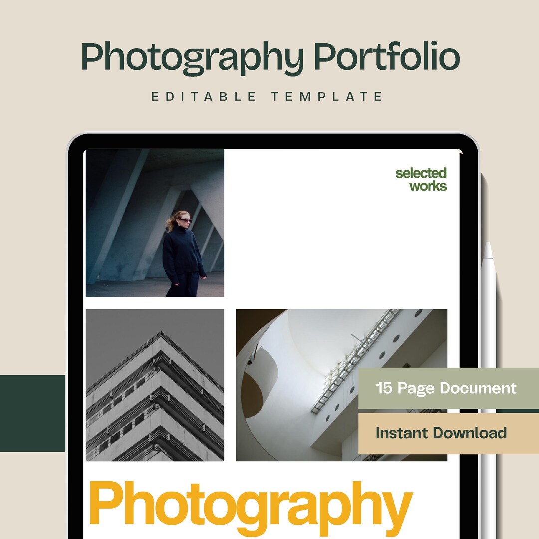 Editable Photography Portfolio Template for Canva Digital Download ...