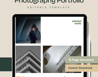 Photography Portfolio Template: Editable Canva Design (Digital Download)