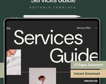 Digital Marketing Services Guide Template, Editable Canva Welcome Packet for Agencies