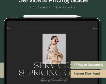 Coaching Services and Pricing Guide Template, Editable Canva Welcome Packet for Coaches
