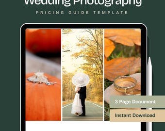 Wedding Photography Pricing Guide Template: Editable Canva Price List (Digital Download)