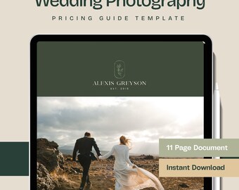 Wedding Photography Guide Template: Editable Canva Brochure (Digital Download)