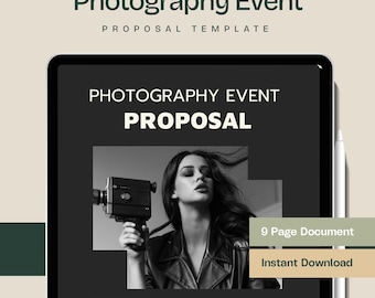 Photography Event Proposal Template, Editable Canva Quote Brochure for Event Photographers
