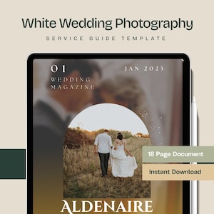 Wedding Photography Service Guide elegant Template Editable Canva Pricing Guide for Photographers magazine brochure Instant Digital Download