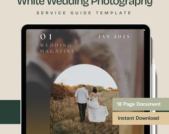 Wedding Photography Pricing Guide Template: Elegant Canva Brochure (Digital Download)