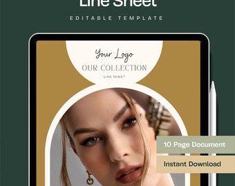 Editable Line Sheet Template: Wholesale Product Catalog Canva Design (Instant Download)