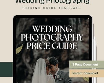 Wedding Photography Pricing Guide Template: Editable Canva Brochure (Digital Download)