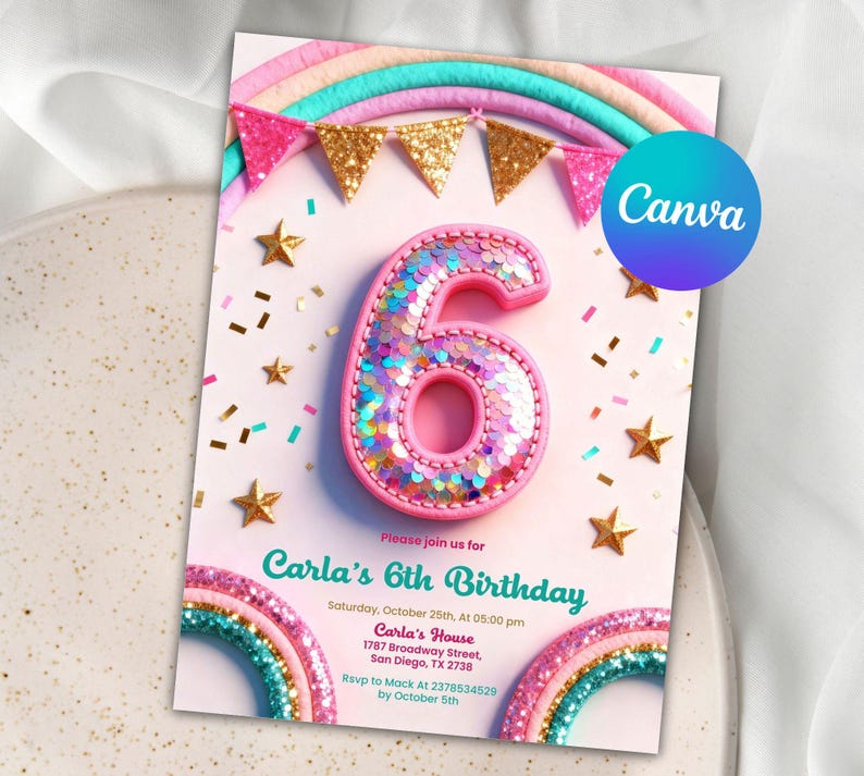 editable invitation,rainbow invite,girls birthday,birthday invite girl,rainbow invitation,rainbow birthday,rainbow party,Rainbow Party Invite,6 year old invite,6th birthday girl,6th birthday invite,Editable 6th,Birthday Invitation,Sequin Glitter,Girls Pink Birthday,Girls Birthday,Girl Rainbow,Digital Download,Rainbow Birthday,Rainbow Party,6th birthday invite,Rainbow Party Invite,rainbow party,6th birthday girl,rainbow invitation,rainbow invite,6th rainbow invite