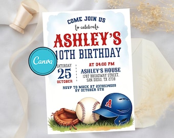 Baseball Birthday Party Invitation: Rookie of The Year (Digital Printable)