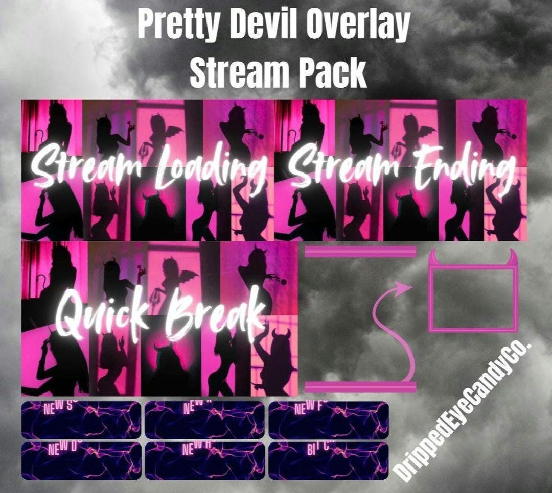 18x Animated Pretty Devil Twitch Stream Bundle Pack Overlay - Etsy UK