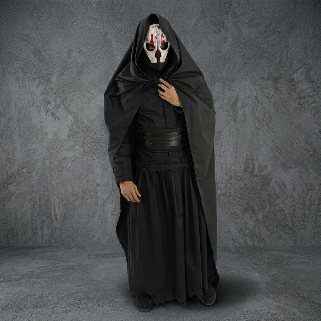 Darth Nihilus Robe Darth Nihilus Sith Lord Inspired Costume | Hooded Robe Mask | Starwars ...