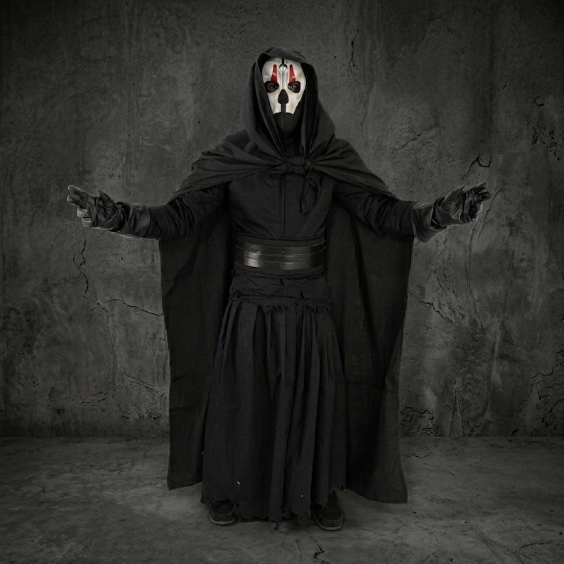 Darth Nihilus Robe Darth Nihilus Sith Lord Inspired Costume | Hooded Robe Mask | Starwars ...