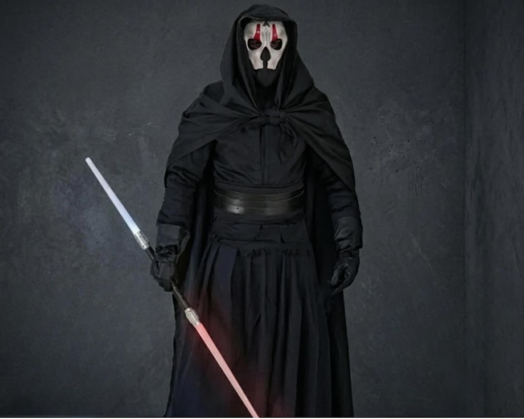 Villian Robe Darth Nihilus Sith Lord Inspired Costume | Hooded Robe Mask | Starwars ...