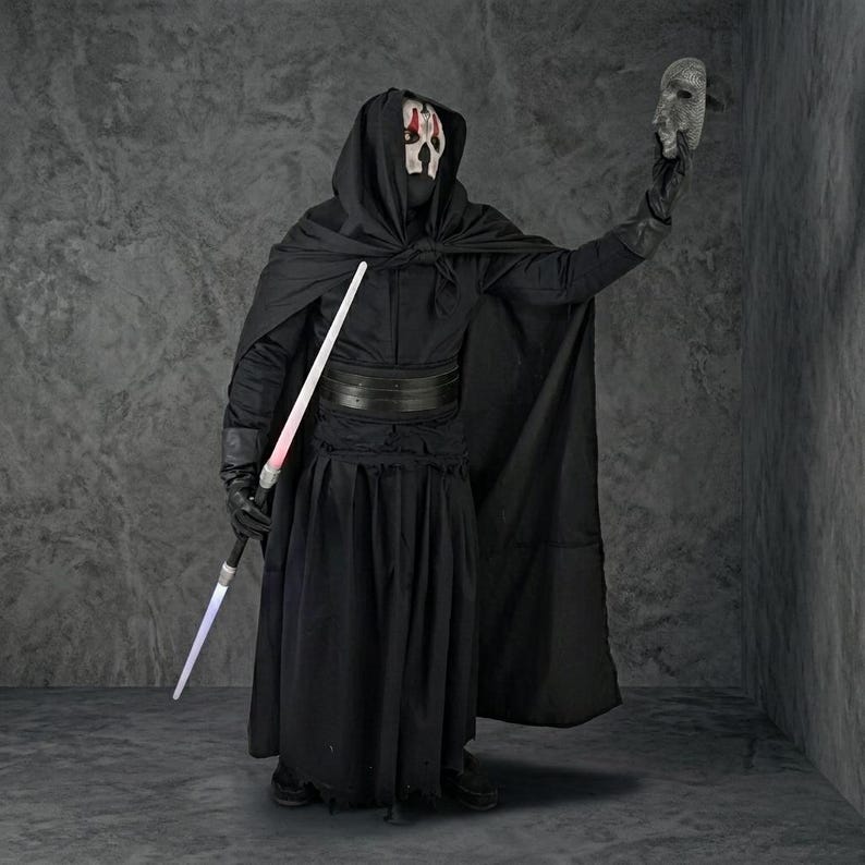 Darth Nihilus Robe Darth Nihilus Sith Lord Inspired Costume | Hooded Robe Mask | Starwars ...