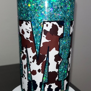 Mama Cow Print Snowglobe Tumbler- Slow Flow