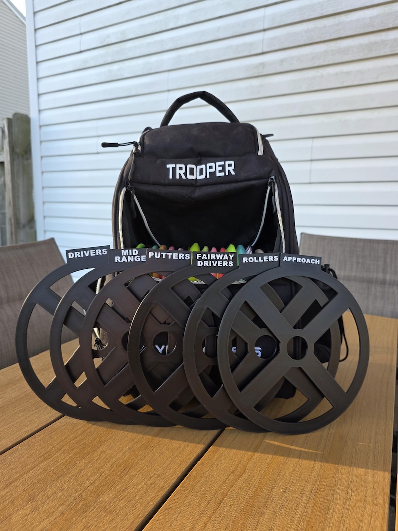 Disc Golf Bag Dividers! 6-Piece Set - Driver, Fairway Driver, Mid-Range, Rollers, Approach, Putters! image 1