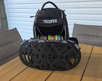 Drukowane w 3D przegródki do toreb do disc golfa: Komplet 9 sztuk