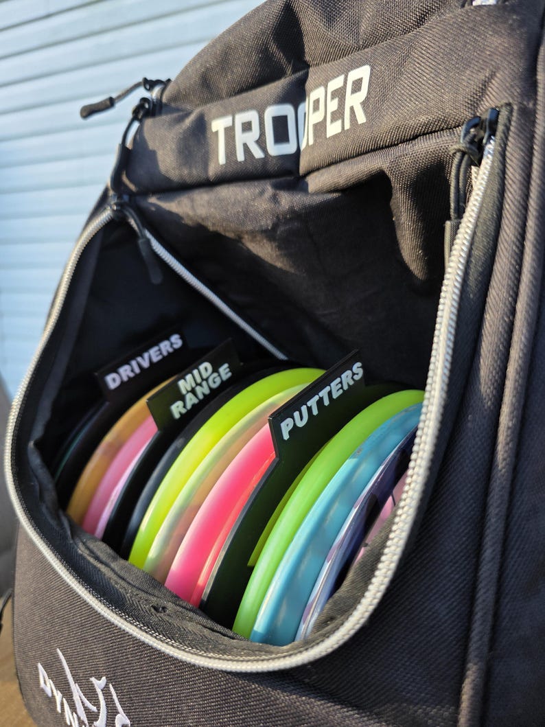 Disc Golf Bag Dividers! 6-Piece Set - Driver, Fairway Driver, Mid-Range, Rollers, Approach, Putters! image 2