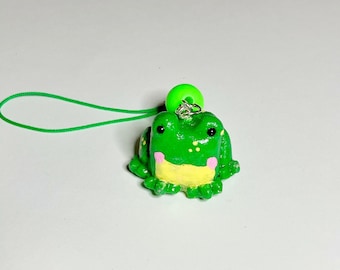 Frog Phone Charm / Zipper Pull