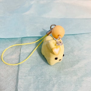 Bunny Phone Charm / Zipper Pull Yellow