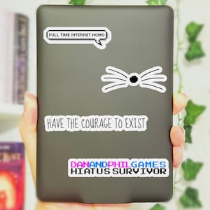 Dan and Phil OG Sticker Pack of Whiskers, Hiatus Survivor, & More | Multiple Sizes Available